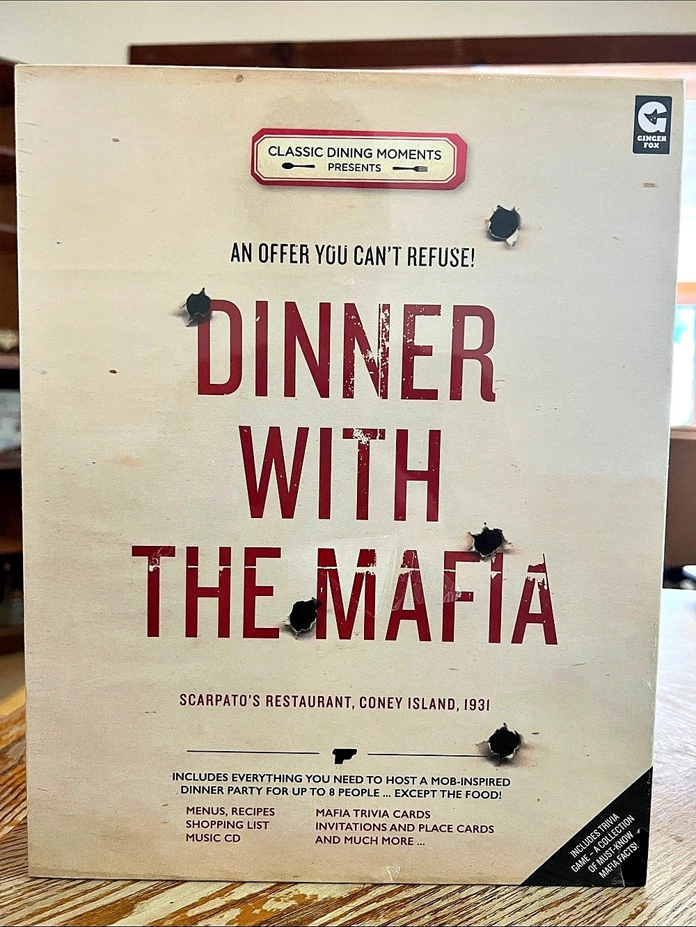 Ginger Fox Dinner with the Mafia Dinner Party Game